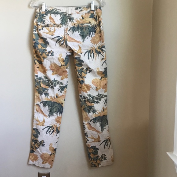 Chino by Anthropologie Relaxed Tropical Print Pants - Picture 8 of 12